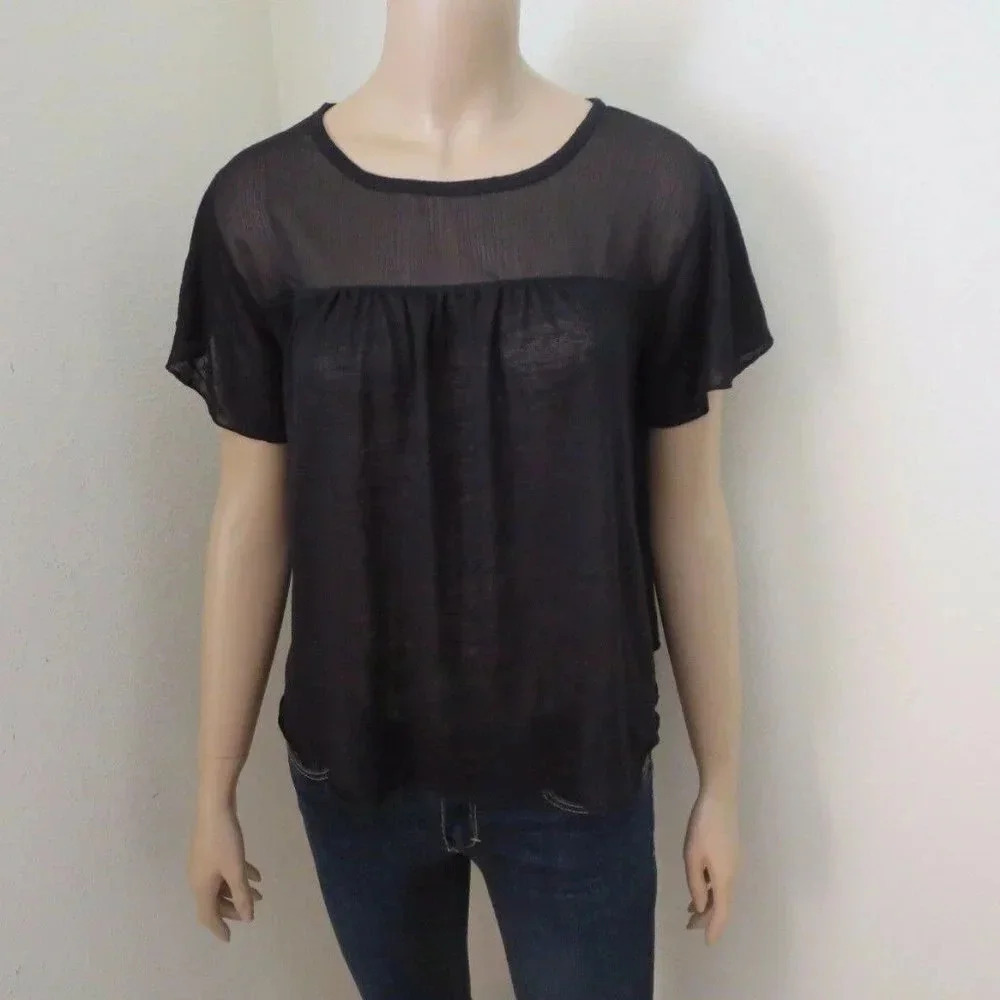 NWT Aeropostale Womens Sheer Slub-Knit Top XS